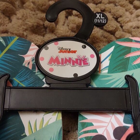 New Minnie‎ Mouse flip flops, size XL, tropical print, perfect condition - Picture 3 of 7
